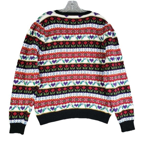 Vintage Northern Isles Sweater Womens Large Ramie Chunky Hand Knitted Grandma - Picture 2 of 10